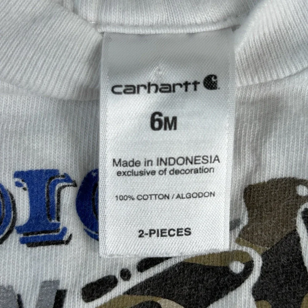 Carhartt Baby Boys Bodysuit Size 6 Months White 